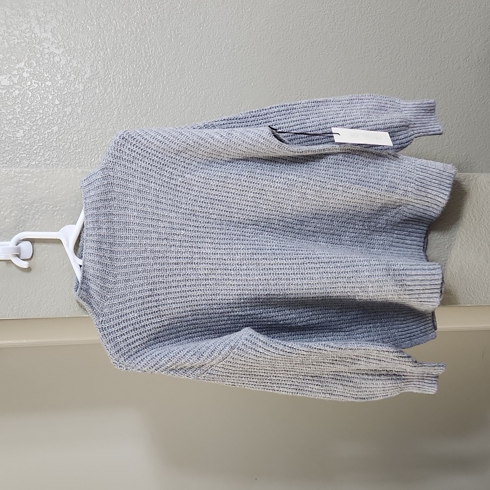 New Rachel Zoe Mock Neck Grey Knit Turtleneck Size XS